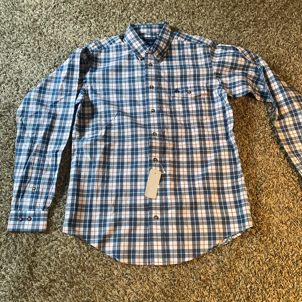 Youth Blue Plaid Shirt